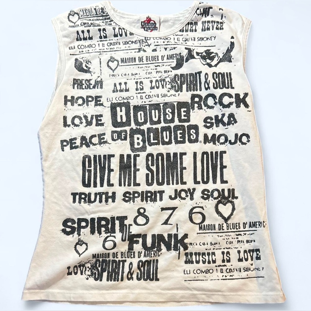 VTG House of Blues New Orleans All Over Print XL HELP EVER *HURT NEVER
